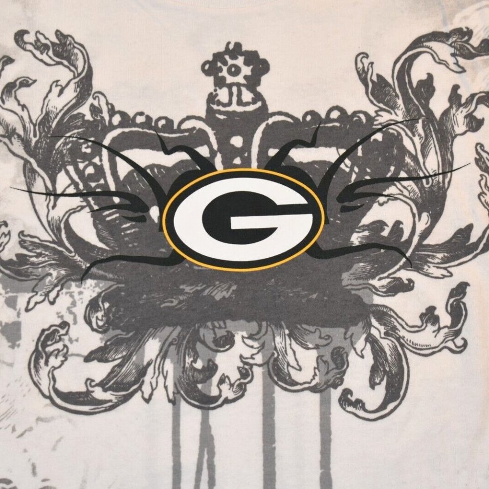 Youth Boys NFL Green Bay Packers 2-Sided Tattoo Style White Shirt New M (10-12) - Picture 3 of 4
